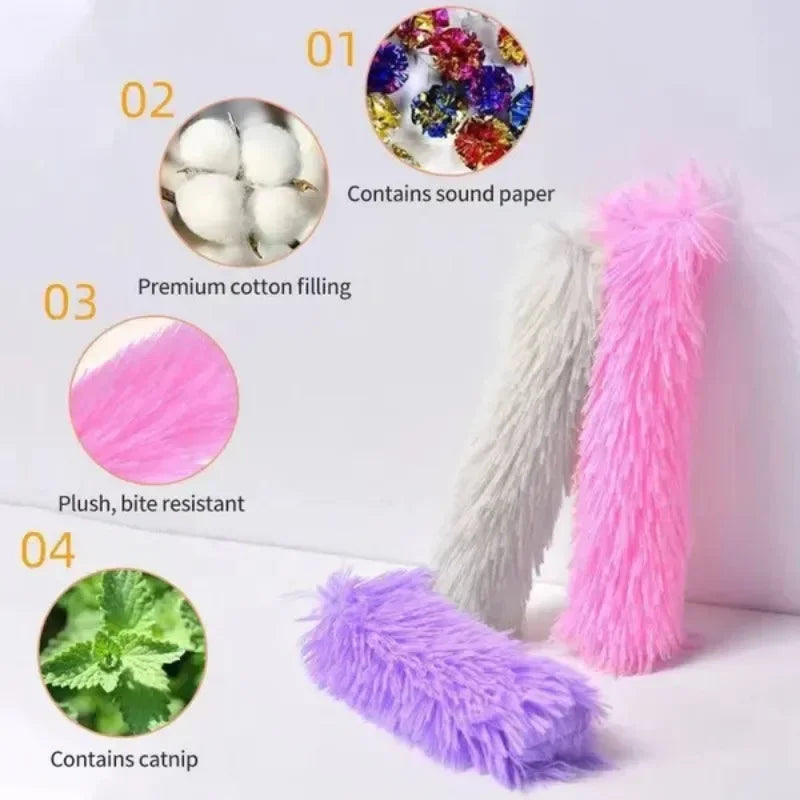 Catnip Crinkle Paper Cat Pillow Plush Toy — Bite & Self-Play Interactive Toy