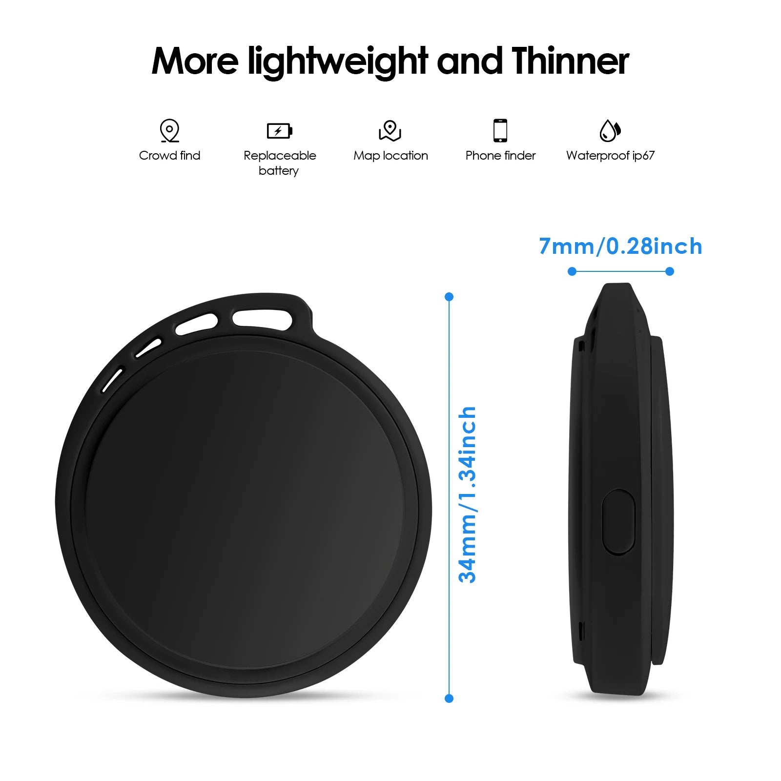 AirTag Compatible Anti-Loss GPS Tracker for Cars, Pets, Dogs, Kids & Elderly - Universal Locator