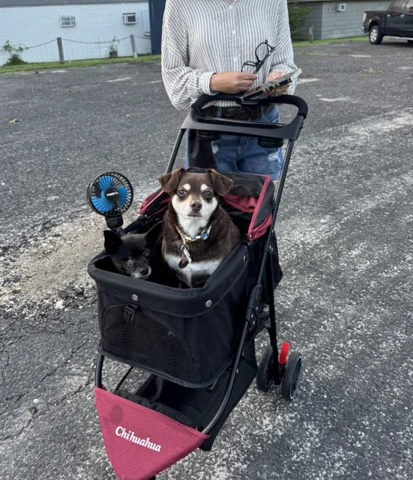 Portable Foldable Pet Stroller with Canopy (Small Dogs & Cats)