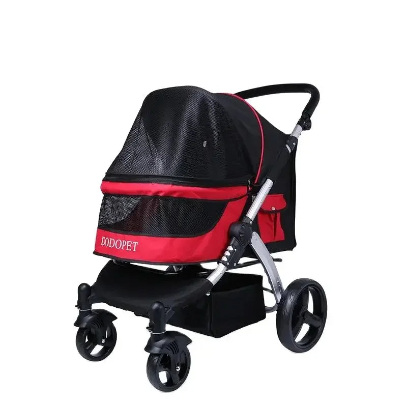 Foldable Large Size Luxury Pet Cart Large Dog Cart Multiple Cats for Outdoor Strolling Dog Walking Cart Portable 2024 Newest