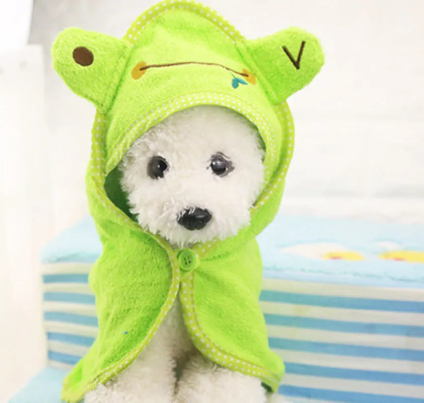 6 Colors Pet Dog Towel Soft Drying Bath Pet Towel For Dog Cat Hoodies Puppy Super Absorbent Bathrobes Cleaning Necessary Supply