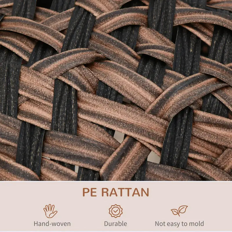 PawHut 20.5in Hand-Woven Banana Leaf Cat Bed (Brown)