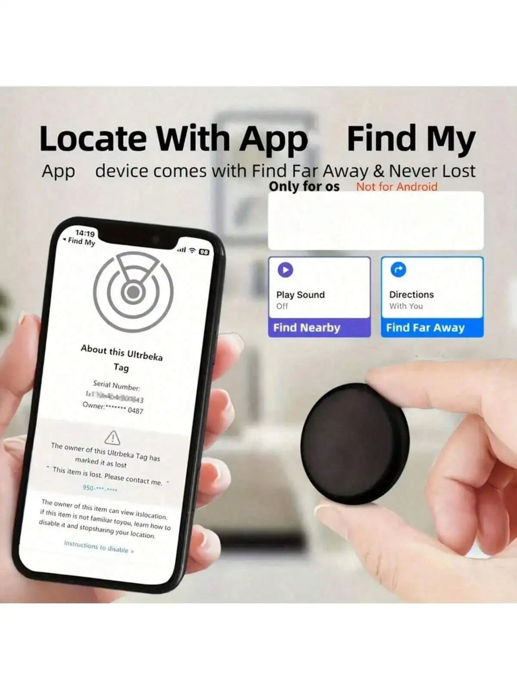 iOS Smart GPS Anti-Loss Cat Collar Set with Intelligent Positioning Locator (iOS Only)