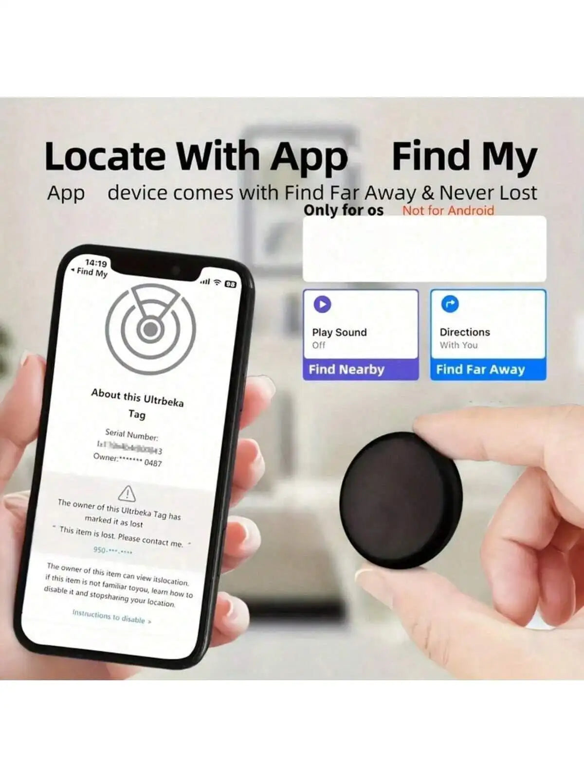 iOS Smart GPS Anti-Loss Cat Collar Set with Intelligent Positioning Locator (iOS Only)