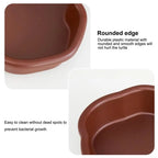 Turtle Feeding Dish Reptile Bathing Pool With Ramp And Basking terrace Aquarium Ornament For Turtle, Bearded Dragon ﻿