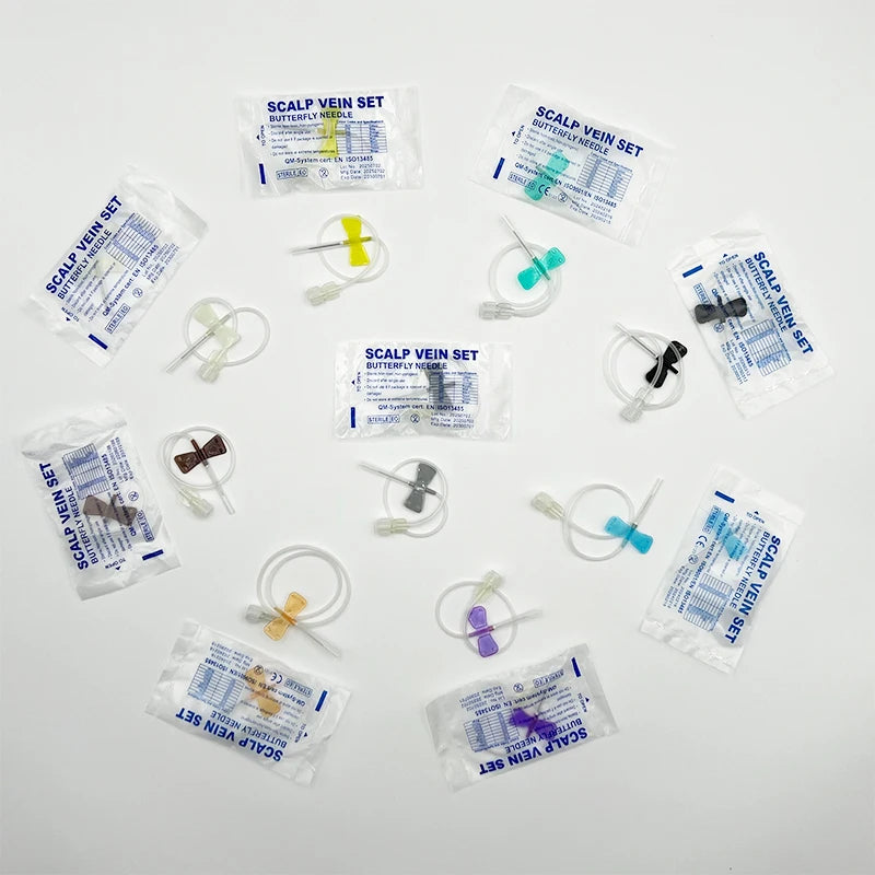 Screw-Type Butterfly Infusion Needles (50-Pack)