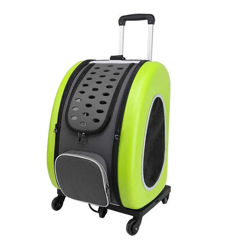 2026 Breathable Pet Suitcase & Cat Backpack, Foldable Portable Outdoor Pet Bag, Multi-Functional Carrying Dog Carrier