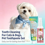Pet Toothpaste and Oral Spray, Remove Tartar and Keep Breath Fresh. Primarily Designed for Pets of All Ages.