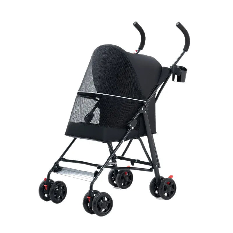 Pet stroller dog cat Teddy bear baby stroller small pet stroller lightweight foldable dog cat supplies for outdoor travel