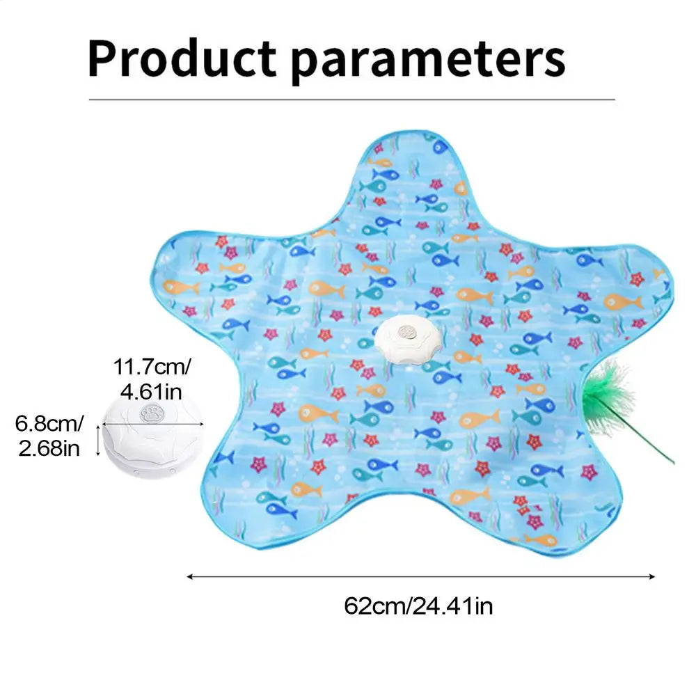 Star-Shaped Automatic 3-Speed Cat Toy — Chew-Proof Teething & Mental Stimulation Trainer