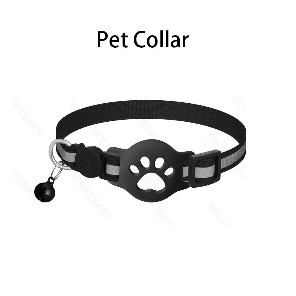 Adjustable GPS Pet Collar Tracker Kit for Android - Google Find My Compatible Cat & Pet Electronic Locator