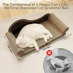 26in Extra-Large Cardboard Cat Scratcher Lounge