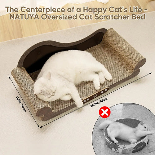 26in Extra-Large Cardboard Cat Scratcher Lounge