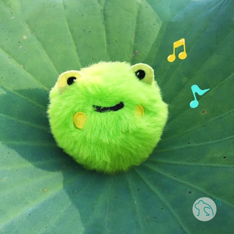 Touch-Activated Sound Cat Teaser Toy — Bite-Resistant Animal Sound Frog, Bird, Cricket & Mouse Toy