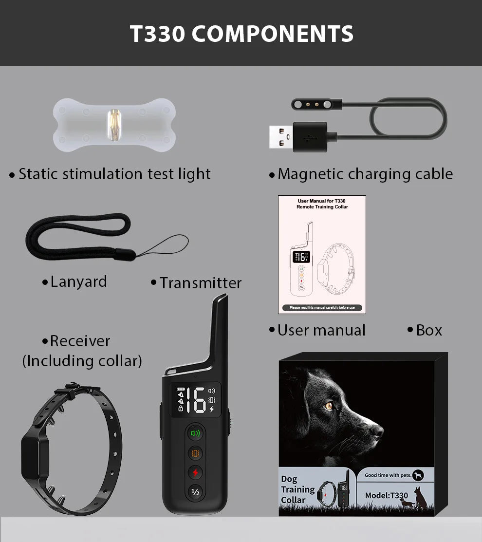 Long-Range Rechargeable Dog Training Collar (500m)