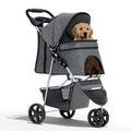 Pet Stroller for Small Dogs 10 lbs, Dog Stroller for Medium Dogs 30 lbs, Cat Strollers for 2 Cats, 3 Wheels Foldable Jogger Pup