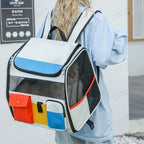 Foldable 2-in-1 Rolling Pet Carrier Backpack with Wheels (Dual-Use, Ventilated, Travel-Ready)
