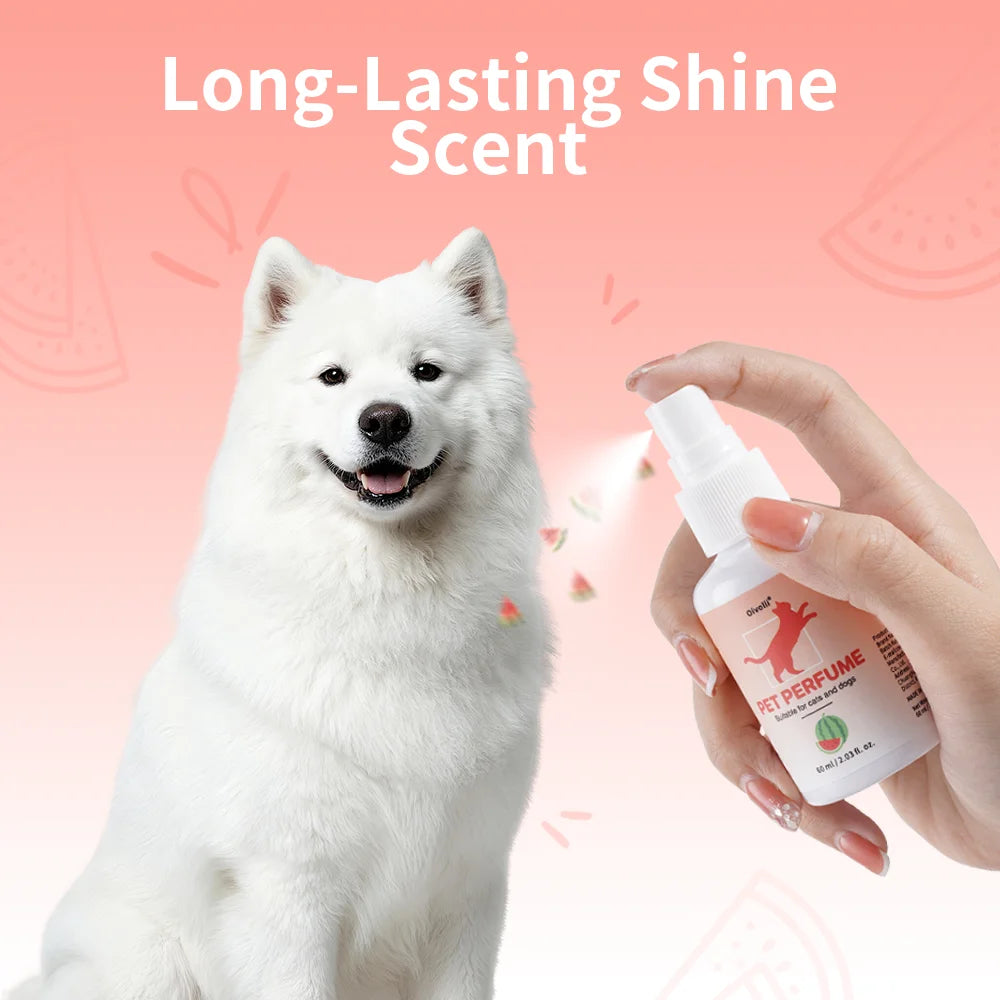 Watermelon Scent Pet Perfume Cologne Long Lasting Fragrance Deodorizing Freshening Spray for Dogs And Cats Home Pet Care