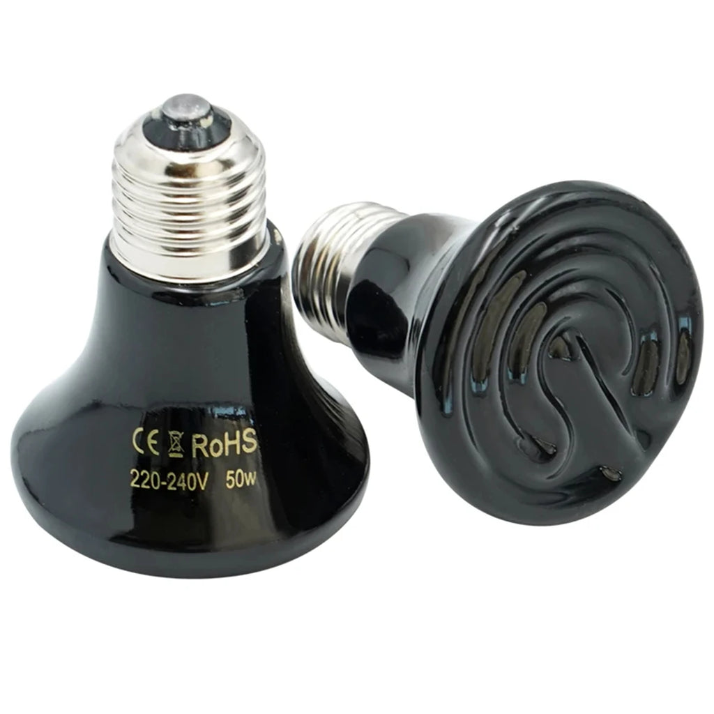 1Pc Mini Conical Reptile Ceramic Heating Lamp 220-240V Infrared Snake Lizard Turtle Shell Heat Emitter Light Bulb 25/50/75/100W