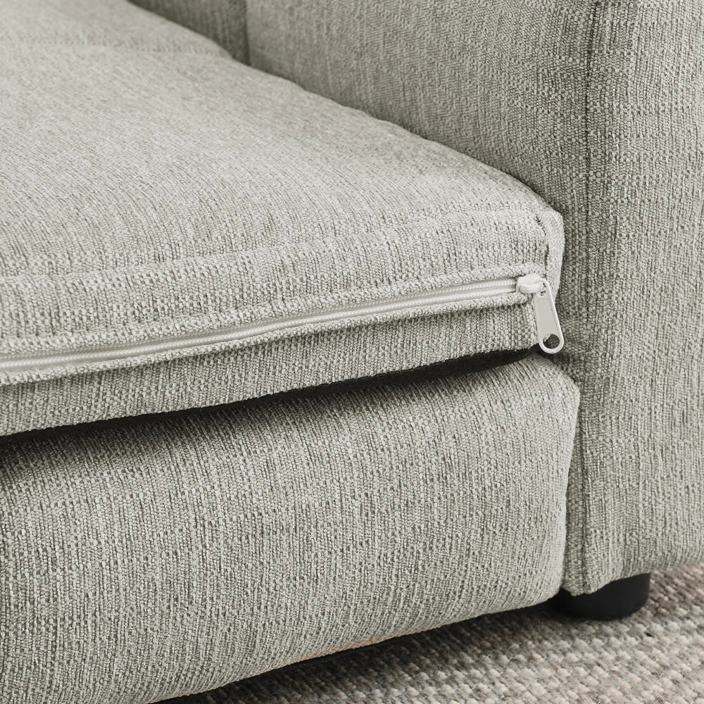 Elevated Linen Sofa Bed for Large Dogs (Beige)