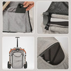 Foldable Separation Pet Dog Stroller for Medium Dog for Traveling