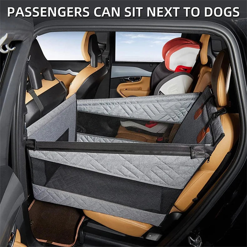 Pet Car Seat Cover, Large Dog Cat Carrier, Waterproof Backseat Pet Bed, Travel Dog Mat, Durable Car Pet Cushion
