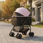 Foldable Pet Pet Transport Full Rotation Wheels Detachable Pet Carrier Pet Transport Lightweight Dog Cat Animal Carriage Storage
