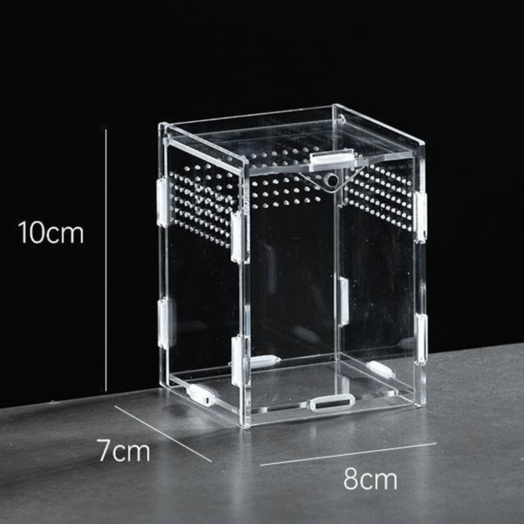 Acrylic Transparent Reptile Terrarium Breeding Box Turtle Cage Nano Arboreal Tarantula Enclosure Dearded Dragon Reptiles Habitat