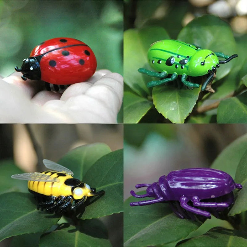 Electric Rotating Beetle & Ladybug Simulation Insect Cat Toy — Motorized Moving Interactive Pet Toy