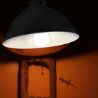 1Pcs Dome Heating Reptile Light Fixtures Aluminum Black Animals Heat Lamp Protector Lampshade Shell