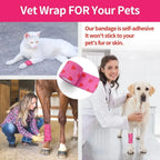 Pet Dog Cat Medical Breathable Elastic Bandage Non-woven Pet Self Adherent Wound Outdoor Retractable Sports Tape Dog Accessories