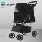 Portable Foldable Disabled Pet Stroller Outdoor Lightweight Cat Dog Cart Wholesale Cat Stroller Pet Trolley Puppy Stroller