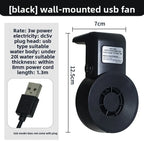 Mini USB Aquarium Cooling Fan (5V, 3W, Speed Regulation, Fish Tank Temperature Control)