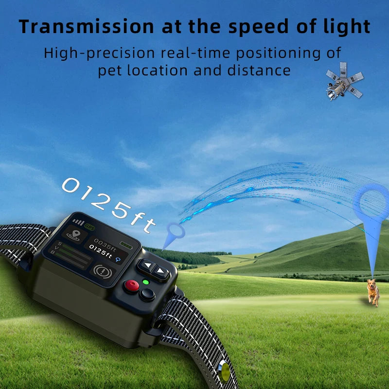 2025 Upgraded Wireless Electronic Fence GPS Tracker for Dogs - Smart Virtual Boundary Anti-Escape Pet Locator