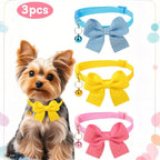 Waffle-Knit Bow Pet Collar