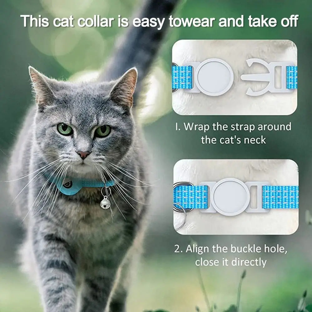 Adjustable AirTag Holder Collar for Cats & Dogs