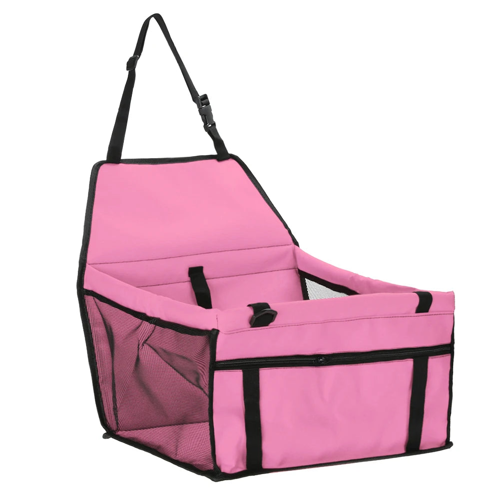 Portable Carrier Seat Bag Adjustable Strap Folding Pet Dog Carrier Double-Layer Pet Car Booster for Small Medium Pet Dog Cats