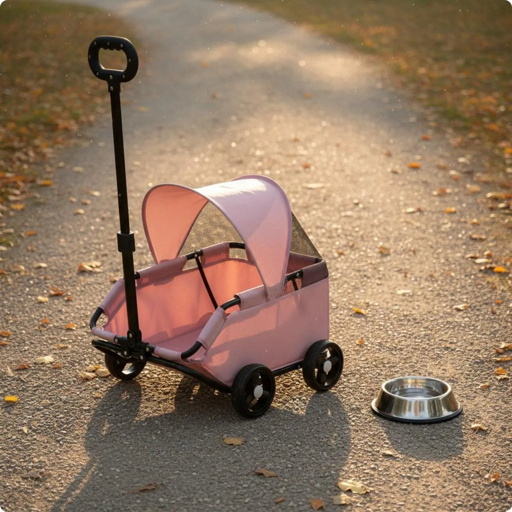 Small Pet Stroller Outdoor Use Foldable Pet Stroller for Cats, Park