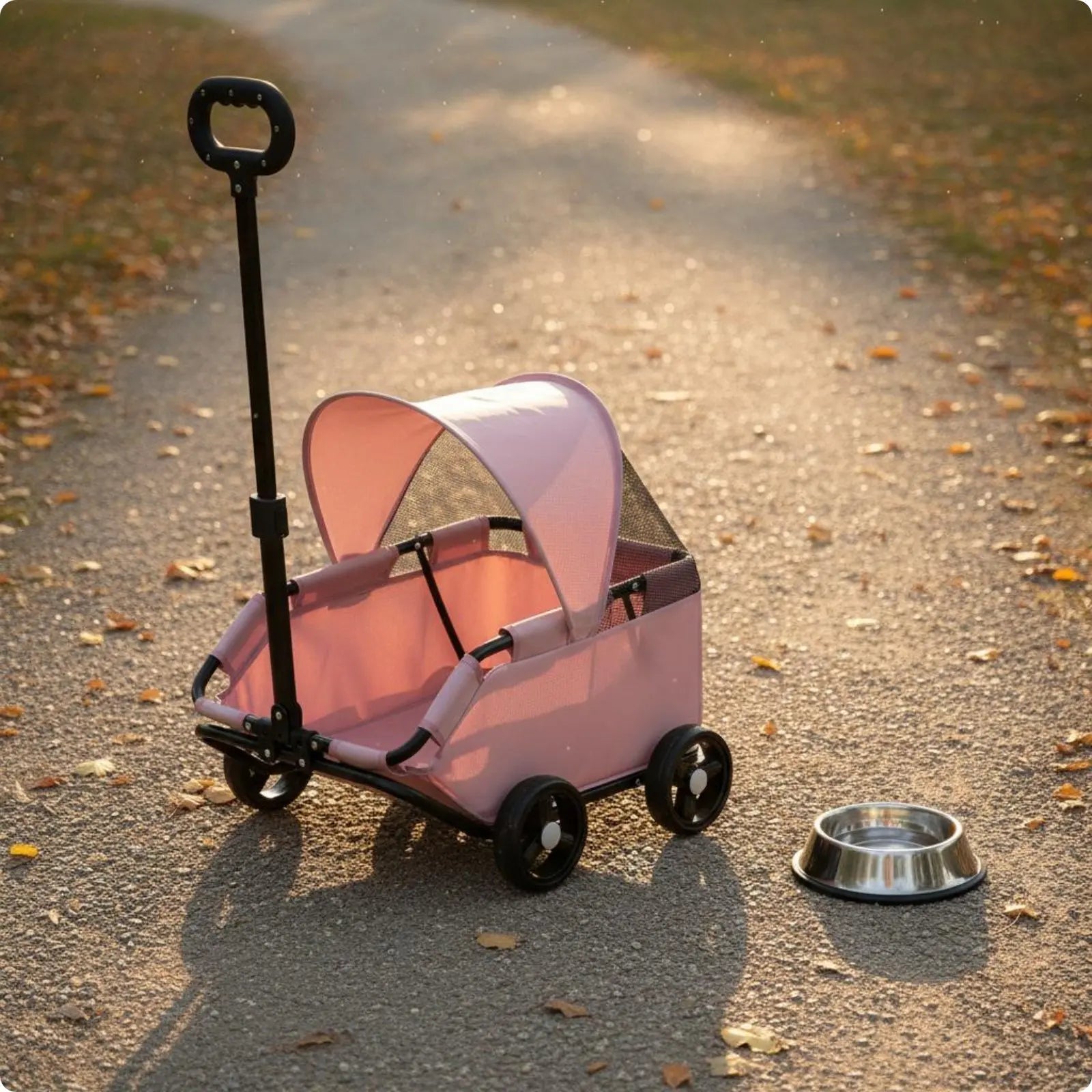 Small Pet Stroller Outdoor Use Foldable Pet Stroller for Cats, Park