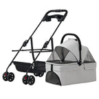 Outdoor Large Pet Stroller Dog Cat Travel Carrier Trolley Foldable Jogger Pet Cart For Medium Large Dogs Cats