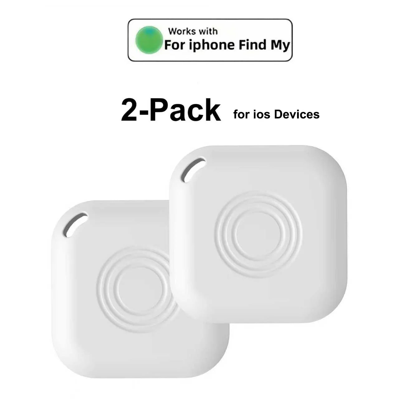 2-Pack Smart Tags for Apple Find My - Mini GPS Tracker for Pets, Keys & Luggage