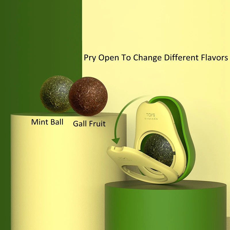 Avocado Catnip & Mint Interactive Cat Ball — Bionic Fun Toy for Gut Health & Play