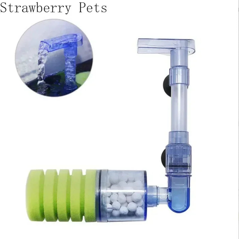 Aquarium Surface Skimmer Filter (Air Pump Driven, Oil Film Removal, Fish Tank Cleaner)