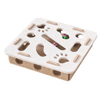 Felt Puzzle Box Cat Exercise Toy with Rolling Ball — Indoor Hunt & Dig