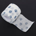 Elastic Fiber Pet Self-adhesive Bandage Stretchable Non-woven Fabric Dog Paw Wrap Printed Paw Pattern Breathable