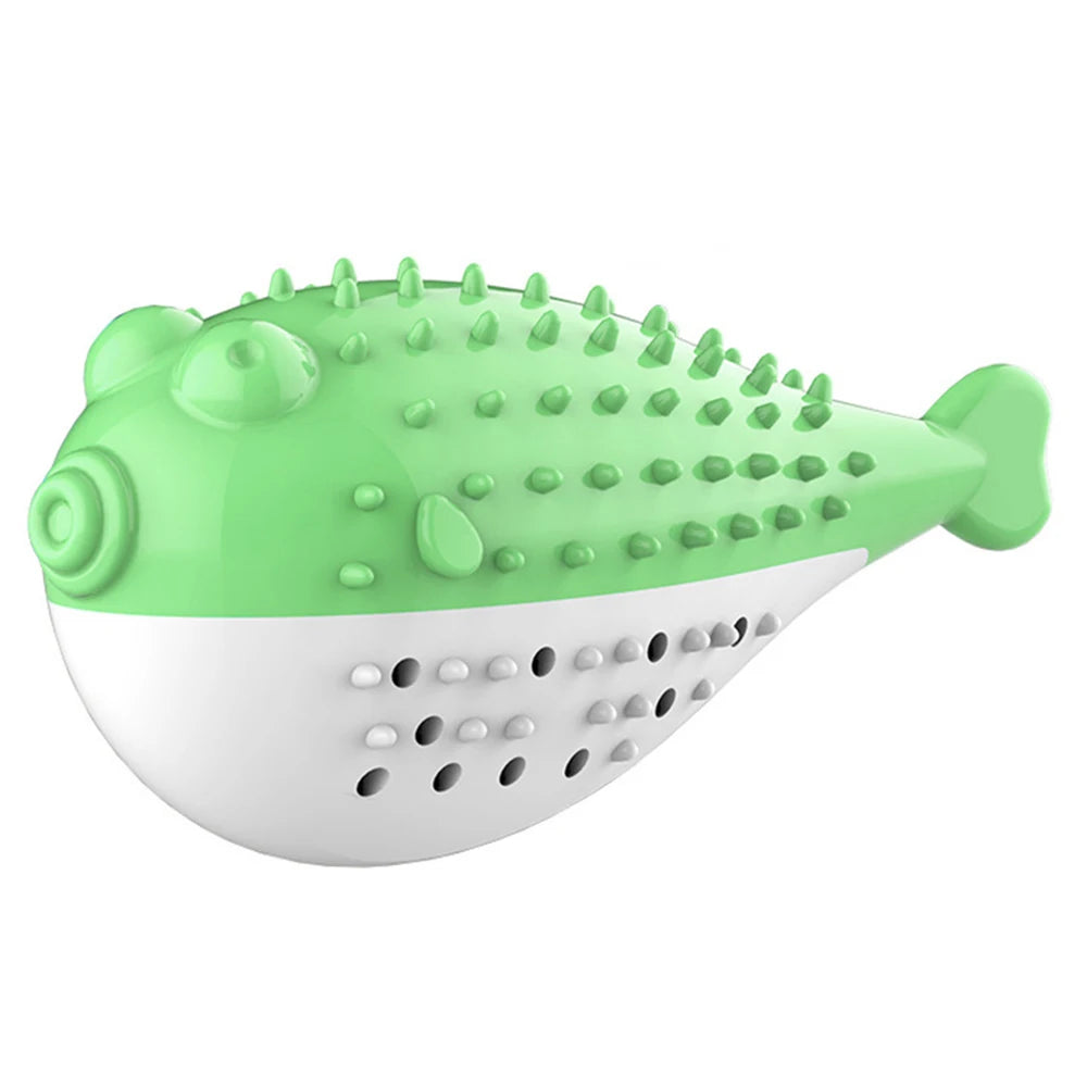 Pufferfish Catnip Detachable Bell Cat Chew Toy — Teething Kitten Toy with Built-In Bell