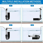 USB Aquarium Sponge Filter (Quiet, Wave Maker, Oxygenator, Freshwater & Saltwater)