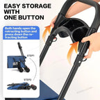 Portable Foldable Pet Stroller 4 Wheel Shockproof Breathable Cat Dog Stroller Outdoor Small Medium Large Pet Suitable