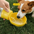 Leak-proof Outdoor Dog Water Bottle with Filter Sealed Dog Water Dispenser Separate Wet and Dry Areas Press Design