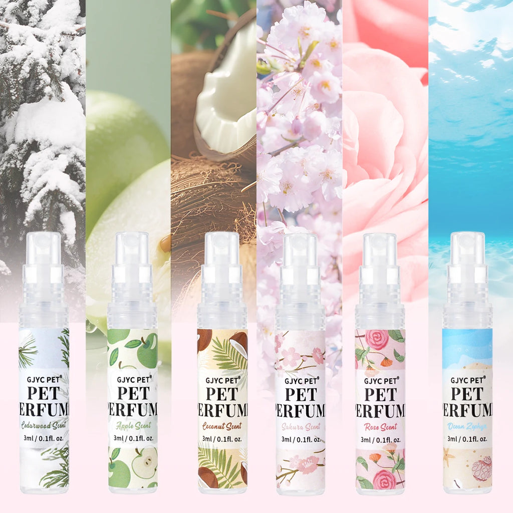 Pet Perfume Gift Set Six Pieces Non Irritating Refreshes Deodorizes Eliminates Body Odor For All Breeds Dogs Cats Travel Use